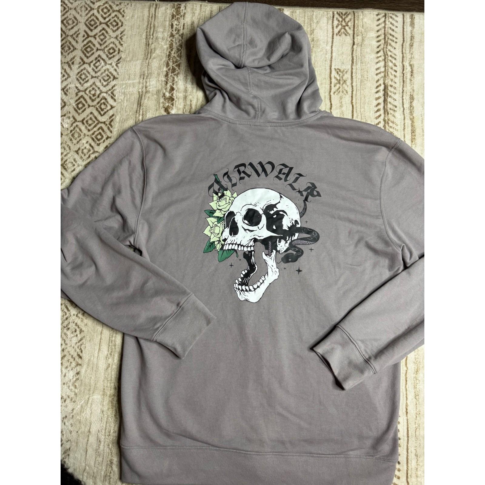 Y2K Airwalk Graphic Full Zip Hoodie L Skull Skater Streetwear - Etsy