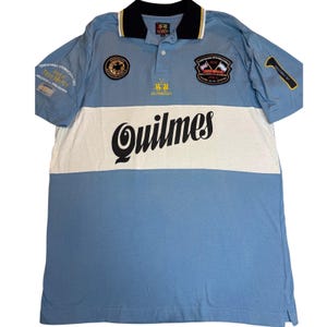 La Martina Argentina Quilmes Polo Shirt 2002 Match Patch Large Embroidered