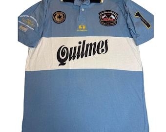 La Martina Argentina Quilmes Polo Shirt 2002 Match Patch Large Embroidered