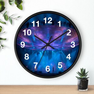 Concert Stage Zero-G Wall Clock, Living Room Art Piece, Kitchen Wall Clock, Household Must Have, Christmas Gift Idea, Unique Timepiece