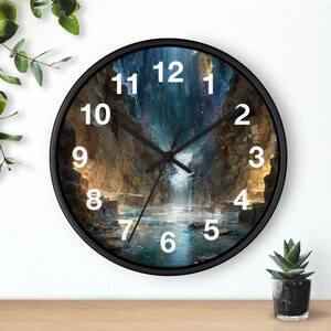 Pooled Light Ripples Wall Clock, Living Room Art Piece, Kitchen Wall Clock, Household Must Have, Christmas Gift Idea, Unique Timepiece