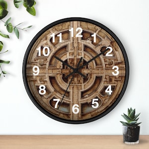 Labyrinth of Thought Wall Clock, Living Room Art Piece, Kitchen Wall Clock, Household Must Have, Christmas Gift Idea, Unique Timepiece