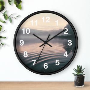 Reflected Sky Strokes Wall Clock, Living Room Art Piece, Kitchen Wall Clock, Household Must Have, Christmas Gift Idea, Unique Timepiece