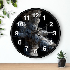 Hollow Asteroid Base Wall Clock, Living Room Art Piece, Kitchen Wall Clock, Household Must Have, Christmas Gift Idea, Unique Timepiece