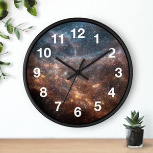 Supernova Flare Field Wall Clock, Living Room Art Piece, Kitchen Wall Clock, Household Must Have, Christmas Gift Idea, Unique Timepiece