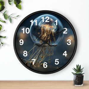 Reloj de pared con esfera de cristal y gelatina, pieza artística para la sala de estar, reloj de pared para la cocina, artículo imprescindible para el hogar, idea de regalo de Navidad, reloj único.