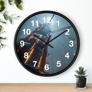 Quantum Data Elevator Wall Clock, Living Room Art Piece, Kitchen Wall Clock, Household Must Have, Christmas Gift Idea, Unique Timepiece