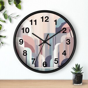 Minimal Flow Shapes Wall Clock, Living Room Art Piece, Kitchen Wall Clock, Household Must Have, Christmas Gift Idea, Unique Timepiece