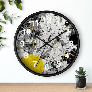 Chaotic Drip Dance Wall Clock, Living Room Art Piece, Kitchen Wall Clock, Household Must Have, Christmas Gift Idea, Unique Timepiece