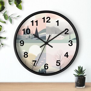 Minimal Seasons Shapes Wall Clock, Living Room Art Piece, Kitchen Wall Clock, Household Must Have, Christmas Gift Idea, Unique Timepiece