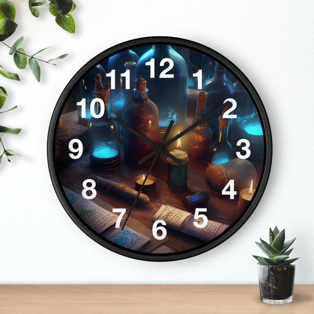 Arcane Spell Drift Wall Clock, Living Room Art Piece, Kitchen Wall ...