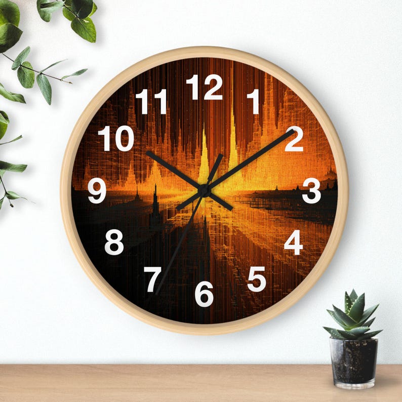 Reloj de pared Code Canyon Rift, pieza artística para la sala de estar, reloj de pared para la cocina, artículo imprescindible para el hogar, idea de regalo de Navidad, reloj único. imagen 5