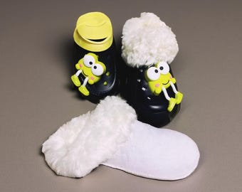 Handmade Sheepskin Clog Liners, Wool Inner Soles, Winter Slippers