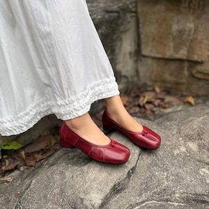 Handgefertigte Tabi-Ballerinas für Damen, Zehenstegschuhe aus echtem Leder, Boho-Mokassins, minimalistische Slipper, Vintage-Loafer aus weichem Leder