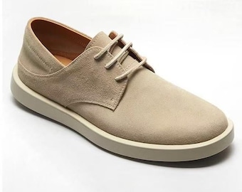 Handcrafted Suede Leather Oxford Shoes, Soft Everyday Shoes