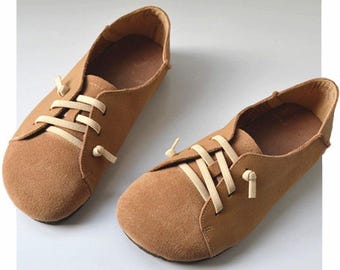Handgemaakte leren damesloafers met veters, zachte en comfortabele flats, casual kantoorschoenen, cadeau voor vrouw, moeder of vriendin