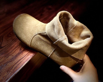 Handmade Vintage Gradient Suede Chelsea Boots - Western Ankle Boots