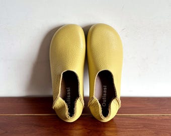 Handgjorda läderloafers för kvinnor, mjuka plattskor, minimalistiska Mary Janes med sula, körskor, promenadskor, vår- och sommarskor, färgglada plattskor, mors dag-present