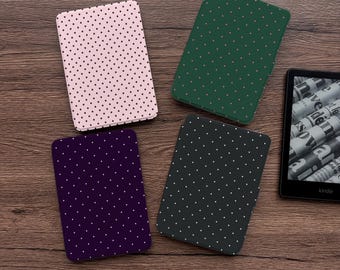 Capa para Kobo Kindle com estampa de bolinhas, capa traseira transparente removível, capa dupla magnética, compatível com Kobo Clara Libra Kindle Paperwhite.