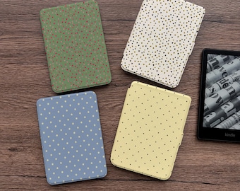 Capa magnética removível para Kindle Kobo, capa traseira transparente, capa fina e transparente para e-reader, estampa minimalista e charmosa.