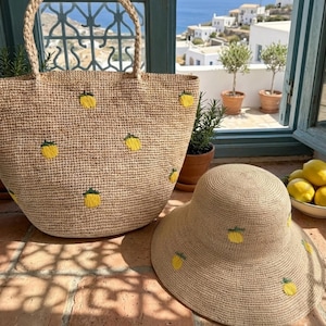 Beach Hat Bag Set - Etsy display picture 1