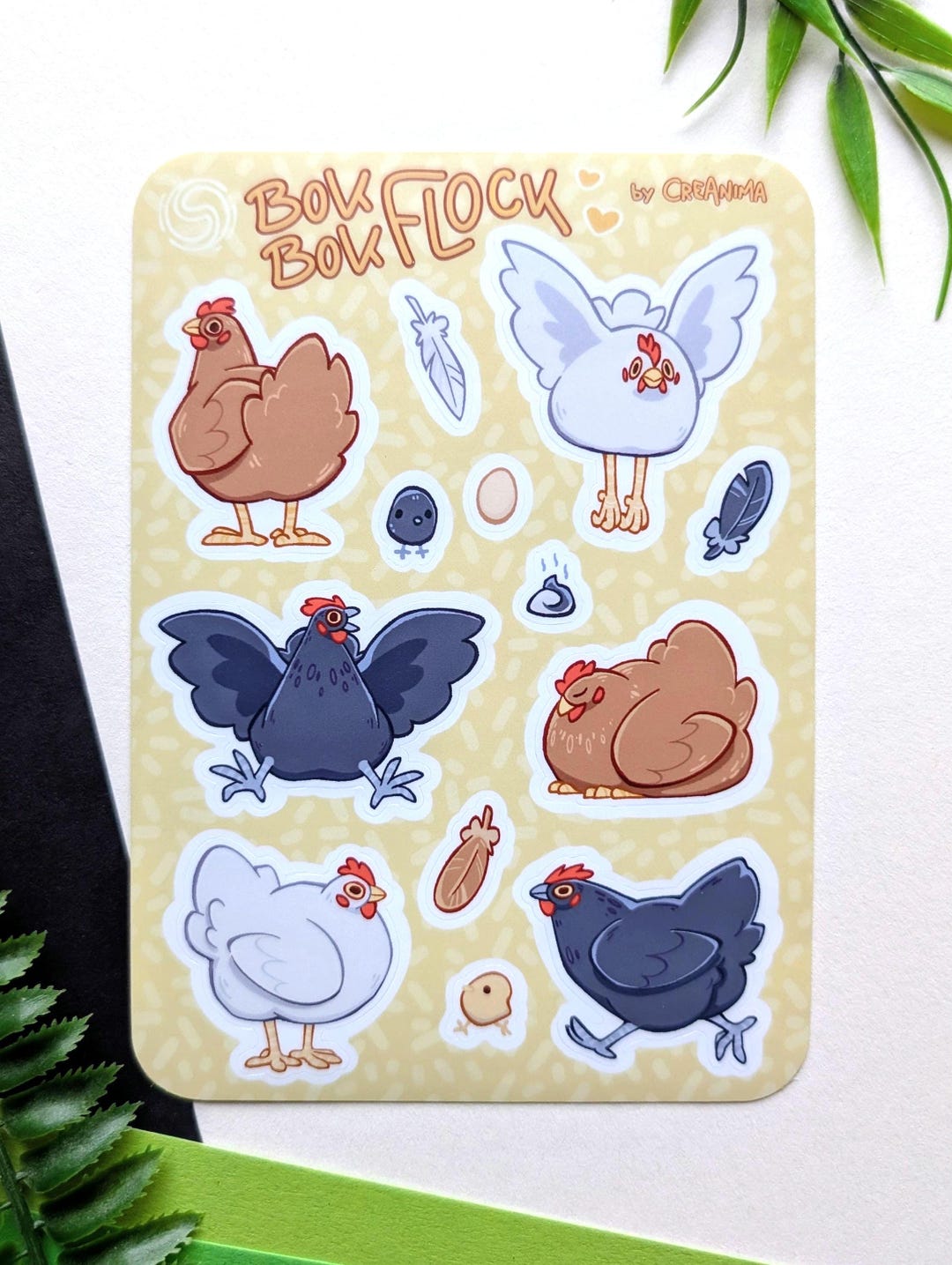 Chicken Sticker Sheet 14 X 10 Cm - 13 Chickens & Chicks Stickers - Etsy