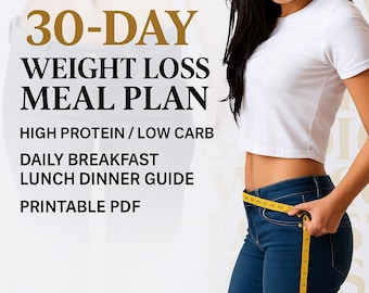 30-Tage Abnehm-Speiseplan, High Protein, Low Carb (druckbare PDF)