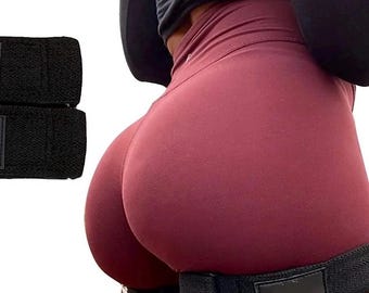 Zwarte BFR-kleefband | Bloedstroombeperkende banden voor biltraining | Verstelbare heup- en beenbanden voor squats, lunges en homegym-workouts