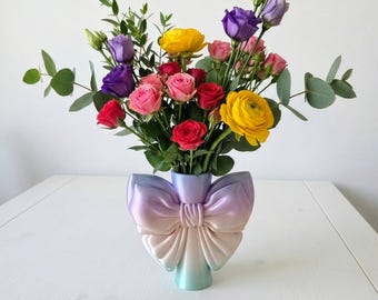 Coquette Bow Vase STL • 3D Printed Ribbon Planter • Balletcore Room Decor • Soft Girl Aesthetic • Cute Flower Pot • Digital File
