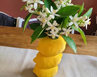 Lemon Vase STL • Citrus Fruit Planter • Summer Kitchen Decor • Mediterranean Centerpiece • Amalfi Style • Yellow Home Accent • 3D Print File
