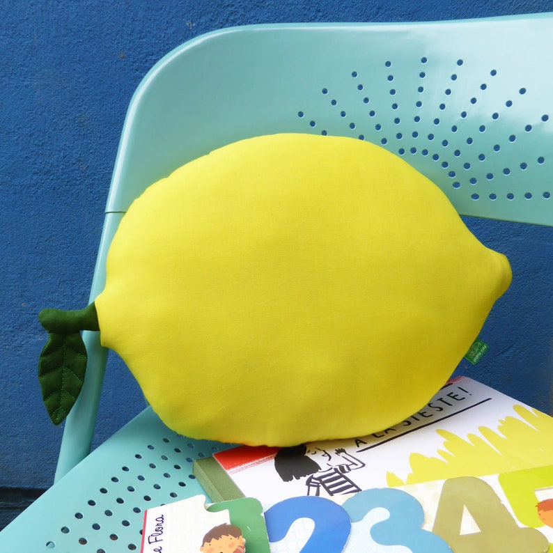 Handmade Yellow Lemon Shaped Cushion Fruit Citrus Pillow Etsy