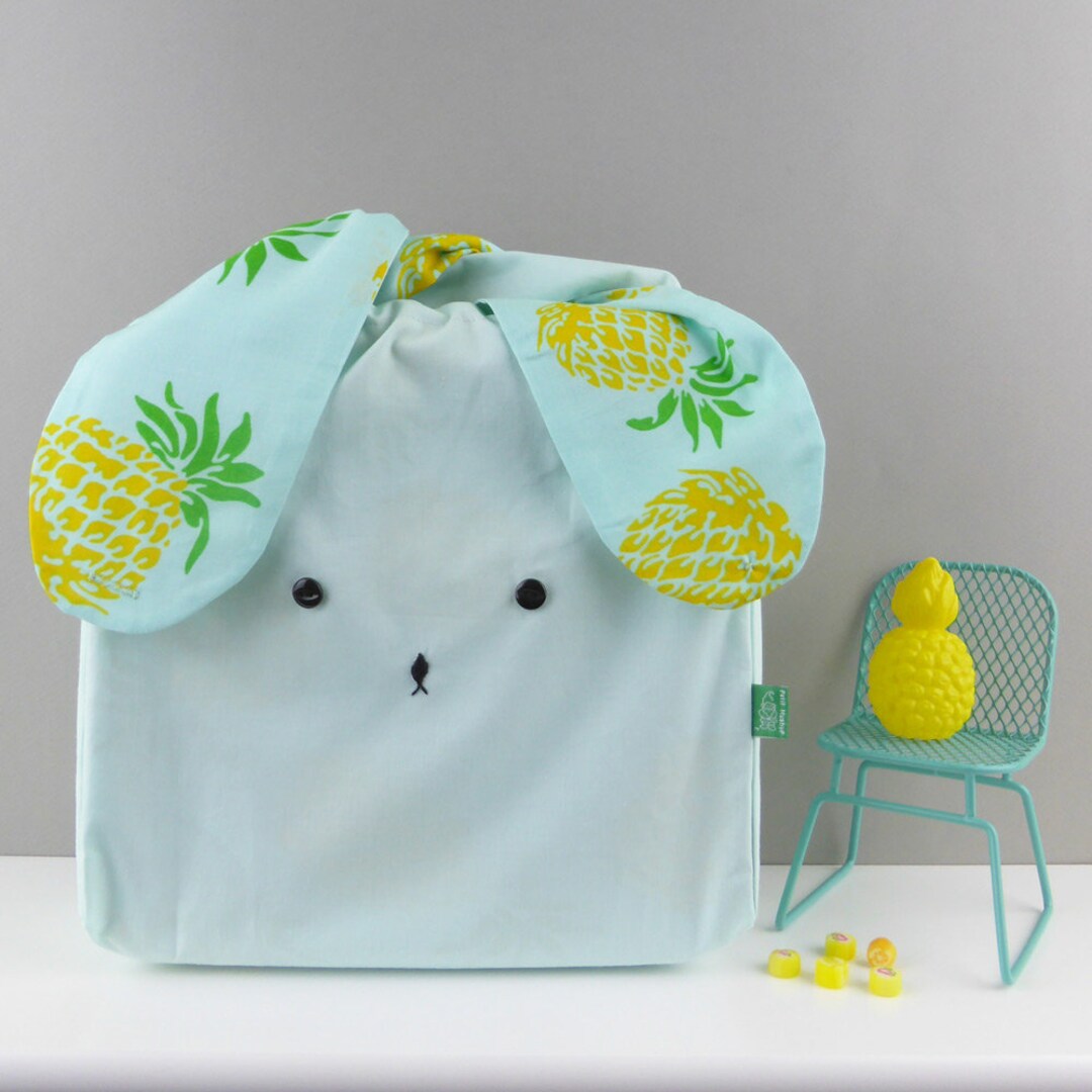 Bunny Rabbit Lunch Bag for Children Handmade Light Pastel Etsy