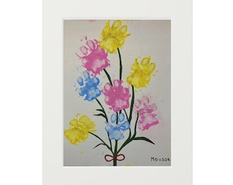 Odbitka z odciskiem łapy | Rama z papieru passepartout Fine Art
