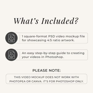 Video Mockup for 4:5 Ratio Wall Art, Full Image Slide Clip (PSD Smart Object) image 3