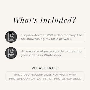 Video Mockup for 3:4 Ratio Wall Art, Full Image Slide Clip (PSD Smart Object) image 3