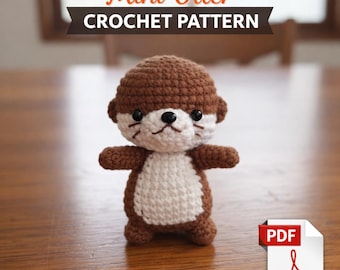Haakpatroon otter amigurumi pdf – schattige kawaii otter knuffel – beginnersvriendelijke dierenhaak – direct downloaden + (bonus inbegrepen)