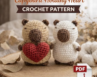 Capibara-haakpatroon pdf | naai laag capibara-amigurumipatroon | Eenvoudig haken voor beginners | Leuk snel doe-het-zelfcadeau