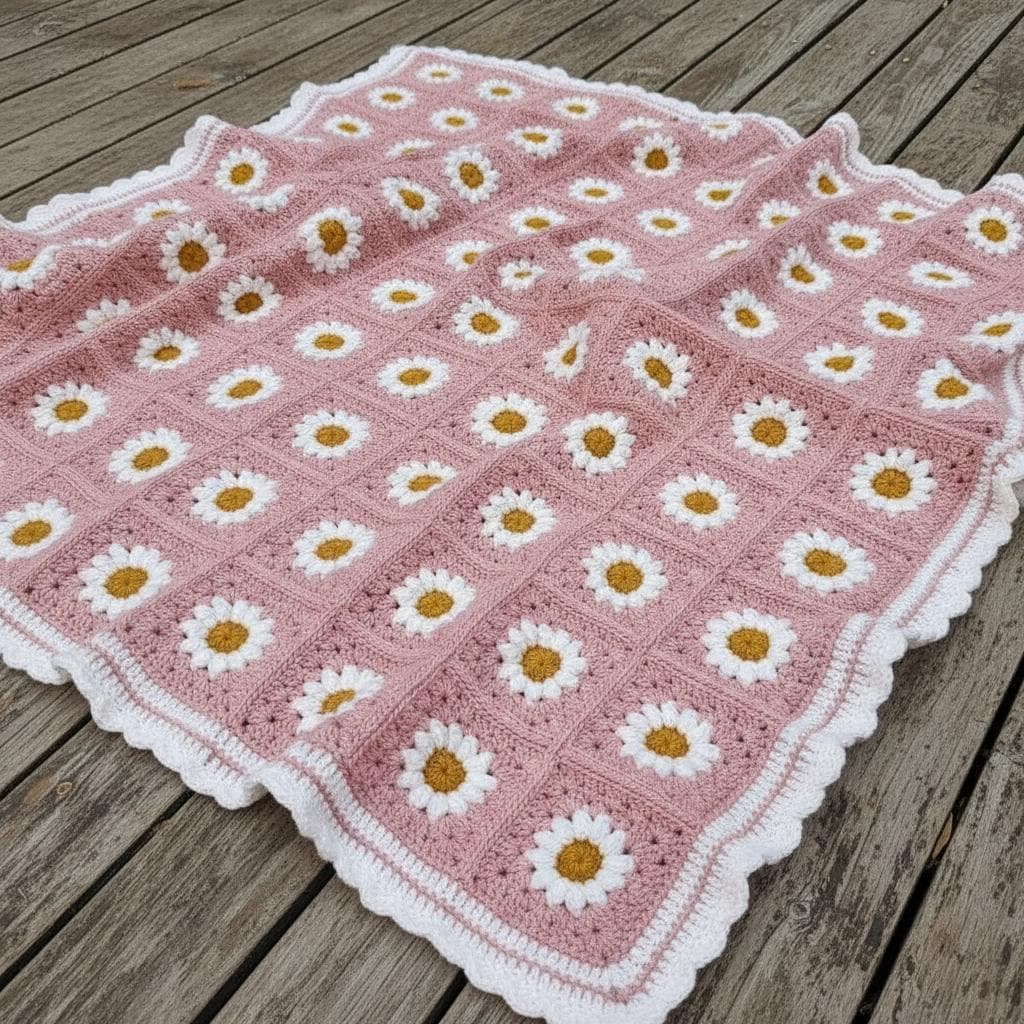 Daisy square pattern - Etsy 日本