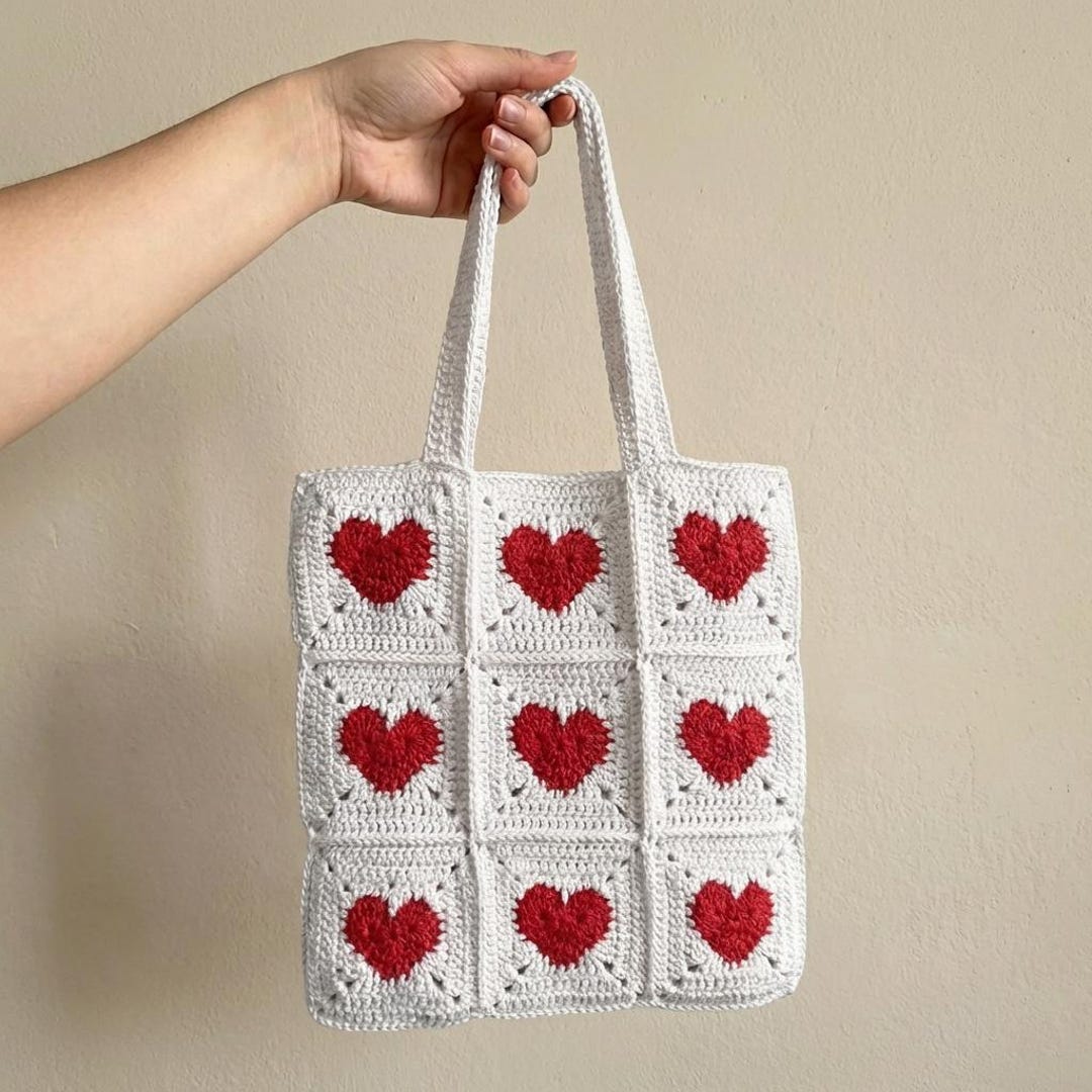 Crochet Bag Pattern PDF, Granny Square Tote Bag, Crochet Shoulder Bag ...