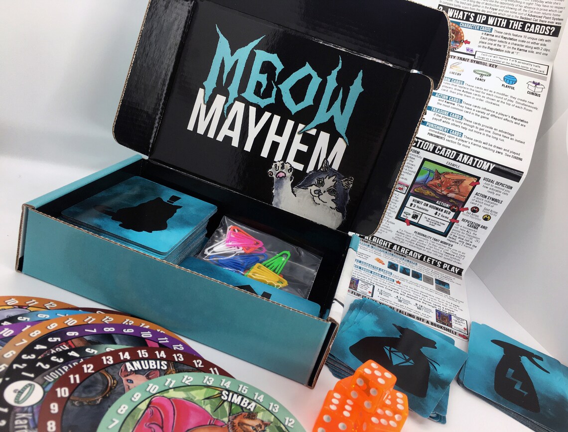 Meow Mayhem // An Indie Cat Card Game Etsy