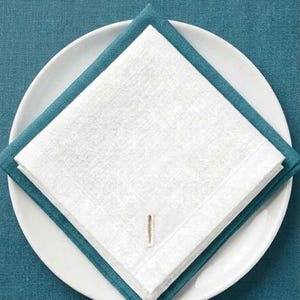 Cotton Napkin Set with Buttonhole, Reusable Dinner Napkins, Soft washable cloth wedding napkins