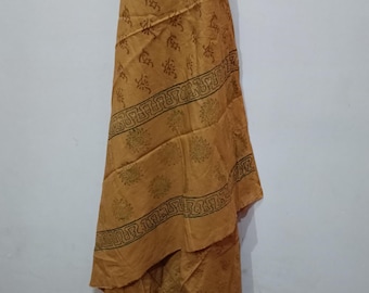 Handmade Rust Orange Cotton Sarong | Batik Block Print Beach Wrap