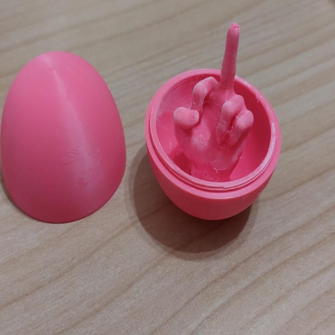 Middle Finger Surprise Egg 3D Print – Funny Easter Capsule (STL/3MF) - Etsy