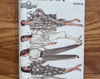 Vintage Butterick 5728 Sewing Pattern, Women's Dress Jacket Pants (Sizes 12-16)