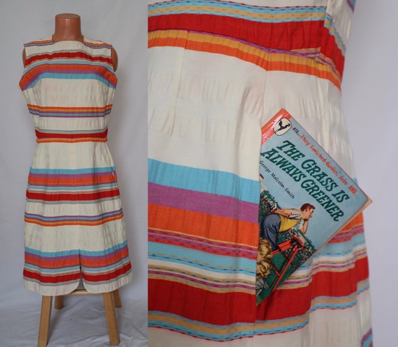 M/L PAT PREMO vintage dress sundress - terra cotta
