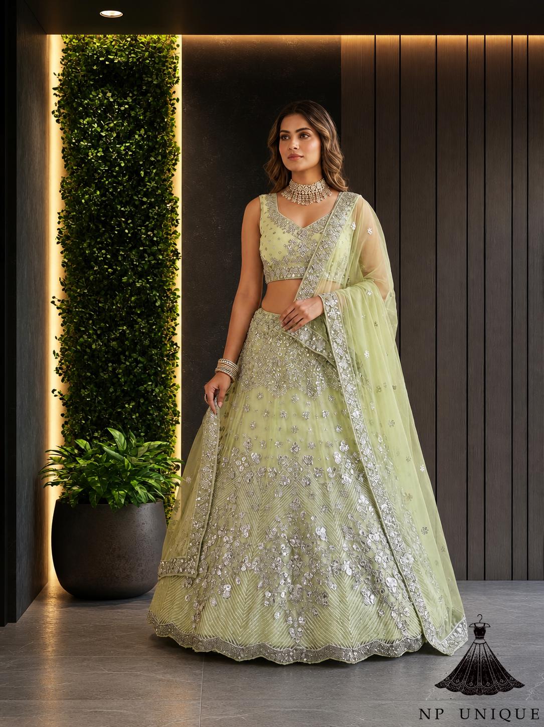 strapless open back dress Falak- Pastel Blue Pakistani Bridal Dress  Karigur