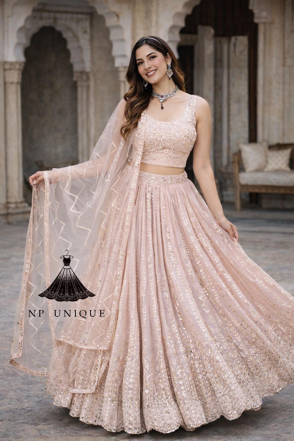 Peach and Gold Indian Outfit - Etsy