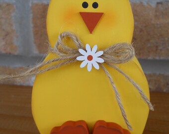 Easter Chick Wood Chick Spring Chick Tier Tray Decor Shelf Sitter Spring Decor