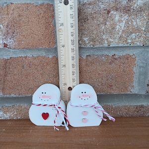 Mini Valentine Snowman, Valentine Decor, Tier Tray Decor, Shelf Sitter ...