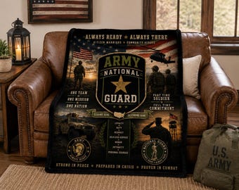 Fleece sherpadeken leger National Guard schild | Militair embleem, vlagscène